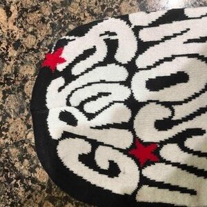 Stylish Black and White Graphic Hat